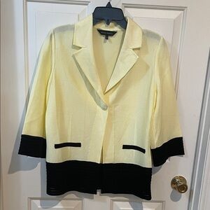 Ming Wang Women's Two-Tone Knit Blazer